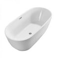 thumbnail image 2 of 59" N-560-59FSWH-FM Soaking Freestanding Tub and Tray With Internal Drain, 2 of 3