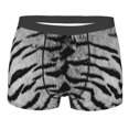 thumbnail image 3 of Novelty Gray Tiger Printed Boxers Shorts Panties Male Underpants Stretch Tropical Wild Animal Briefs Underwear, 3 of 7