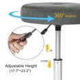 thumbnail image 4 of Homebeez Fabric Vanity Stool Swivel Stool Height Adjustable Gray, 4 of 6