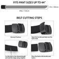thumbnail image 2 of Men's Nylon Work & Casual Belt Adjustable with Quick Release Buckle (Black), 2 of 4