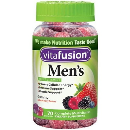 Vitafusion Daily multivitamines Gummy Men Années 70 ch (pack de 2)