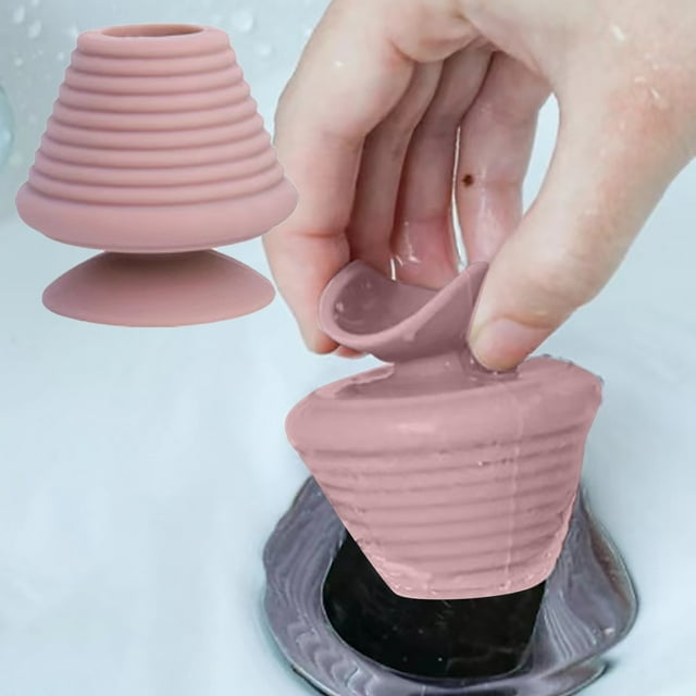 Drain Stopper Universal Odor Proof Leak Proof Design for Tubs Wash Mop Pools Easy Clean No Tools Installation Fits 1.5 2 Inch Pipes