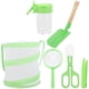 thumbnail image 3 of Insect Enclosure Butterfly Habitat Cage Garden Cage Children 17x16cm Round Shell Plastic Mesh Camping Tool 1 Set, 3 of 5
