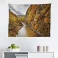 thumbnail image 1 of Nature Scene Tapestry, Cartoon Winter Landscape with Exotic Dark Pink Bird Sitting on a Snowy Branch, Fabric Wall Hanging Decor for Bedroom Living Room Dorm, 2 Sizes, Multicolor, by Ambesonne, 1 of 1