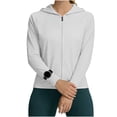 thumbnail image 4 of StSilkitty Sun Protection Hoodie Athletic Jackets for Womens Solid Color Full Zip Long Sleeve Hoodies Pullover Tops, 4 of 8