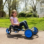 YBIKE Explorer Pedal Car, Three Wheel Go-Kart, Up to 155 lbs, Ages 5 & up - Blue