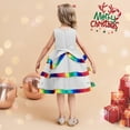 thumbnail image 6 of MHZLDYZ Girls Tie Dye Dress Child Girls Sleeveless Ruffles Bowknot Pageant Dress Birthday Party Kids Rainbow Costume Gown Princess Dress Girls Short Sleeve Dress Girls Casual Dress(Beige,130), 6 of 9