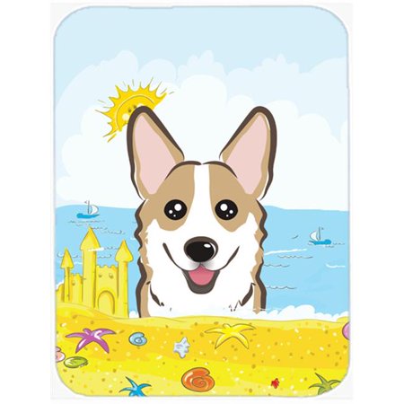 

Sable Corgi Summer Beach Glass Cutting Board Large