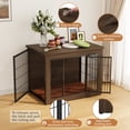 thumbnail image 3 of Furmax Heavy-Duty Wooden Dog Crate 2-Door Furniture Style Kennel with Chew-Proof Design & Removable Cushion, End Table for Small, Medium, Large Dogs, 3 of 7