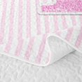 thumbnail image 5 of Manfei Pink Bling Letter A Print Quilt Full,Minimalist Geometric Lines Full Bedspread Sets,3 Pieces,1 Coverlet and 2 Pillowcases, 5 of 7