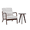 Beige + Polyester + Cotton-3, variant on Mid-Century Modern Accent Chair & Coffee Table Set, Vintage Luxury Leisure Lounge Chair with Solid Rubberwood Frame, Ergonomic Decor Furniture Set for Living Room Bedroom Reading Nook