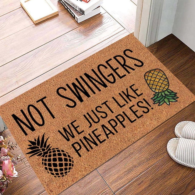 WRXMIJNHGSA Carpet Under $5 Fun Pineapple Letter Printed Door Mat Slip Dirty Door Carpet For Entrance Front Door Outdoor Entrance Porch Mat With Slip Polyester Fun Floor Mat