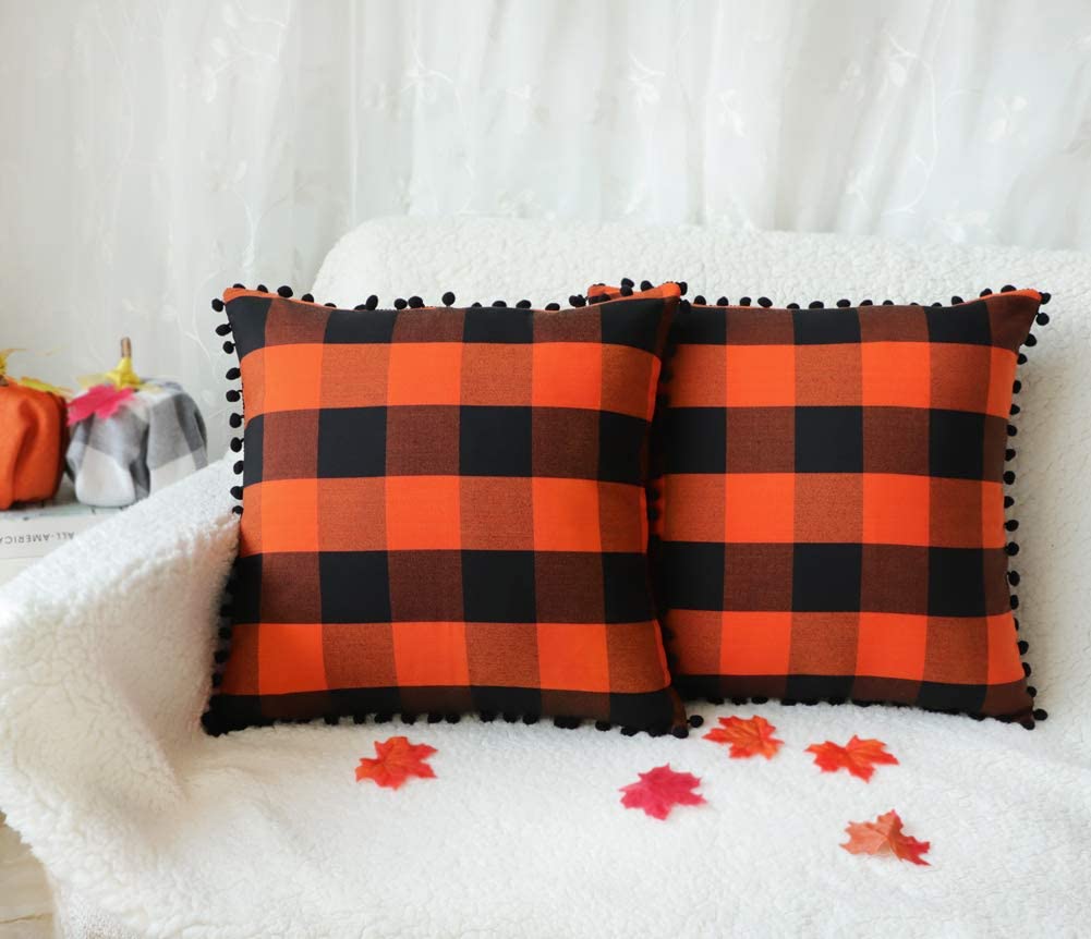 buffalo plaid throw pillow covers