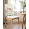 thumbnail image 2 of nqOlkjepod Spring Floral Chair Covers Set of 6, Decorative Chair Back Cover, Summer Colorful Tulip Botanical Vintage Dining Room Chair Slipcovers Removable Chair Protectors Covers for Party Banquet, 2 of 7
