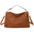 thumbnail image 1 of Bolso bandolera holgado de ante suave Hobo con bolso de hombro retro ajustable Y2K bolso vegano,Brown, 1 of 6