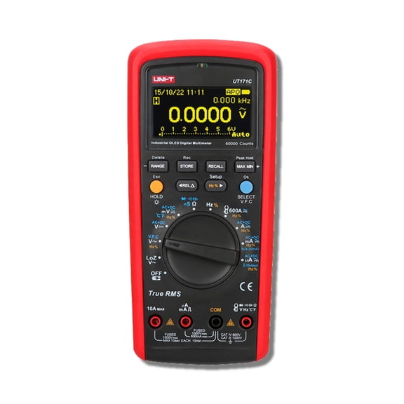 UNI-T UT171C OLED Industrial Process Digital Multimeter True RMS 60,000 Counts Auto/Manual Range 60MΩ Temperature Non-Contact Voltage Detection