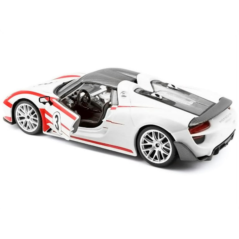 Porsche 918 Spyder Convertible Red 1/24 Diecast Model Car by