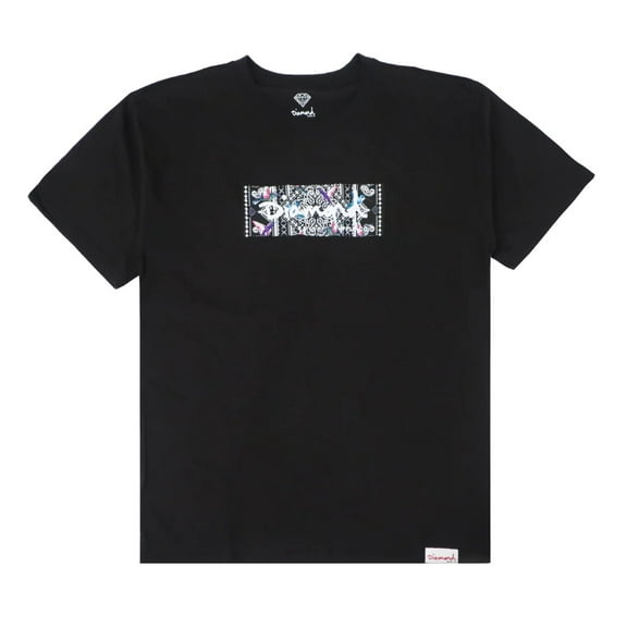 Diamond Supply Co. Men's Hummingbird Box Logo Tee T-Shirt (Small, Black)