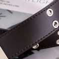 thumbnail image 6 of Double Grommet Belt for Women Men Leather Punk Rock Adjustable Belts Double Prong Buckle Eyelet Hollow Waist Belt Pink, 6 of 6