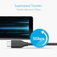 thumbnail image 6 of Anker , Powerline USB 3.0 to USB C Charger Cable (10ft) with 56k Ohm Pull-up Resistor for Samsung Galaxy Note 8, S8, S8+, S9, Oculus Quest, Sony XZ, LG V20 G5 G6, HTC 10 and More, 6 of 7