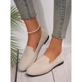 thumbnail image 3 of New Spring/Autumn Season Stylish Women‘s Loafers Round Toe Slip-On Design Comfortable Flat Shoes Beige Color, 3 of 7