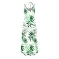 thumbnail image 5 of Dvprdro Women's Summer Tank Dress Fashion Floral V Neck Spaghetti Strap Side Split Casual Loose Beach Sun Long Maxi Dress, 5 of 5