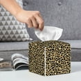 thumbnail image 6 of Yiaed Leopard2 Print Tissue Box Cover, PU Leather Decorative Organizer for Tabletop, Bathroom, Car, Office Creative Decorative, 6 of 7