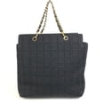 thumbnail image 2 of Pre-Owned CHANEL CC Coco Mark Logo Chocolate Bar Tote Bag, Double Chain, Chain Shoulder Cotton..., 2 of 16