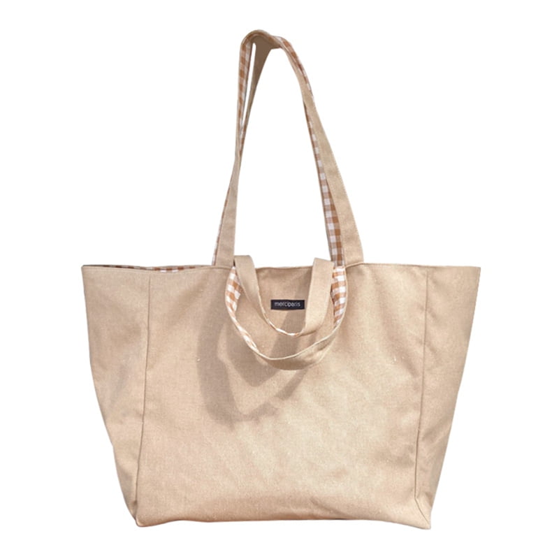 Cotton Washable Shoulder Bags Reversible Shoulder Bag Large