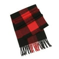 thumbnail image 2 of Winter Scarf for Men Trendy Plaid Printed Tassels Shawls Mens Vintage Thermal Warm Going-Out Long Fall Scarves, 2 of 2