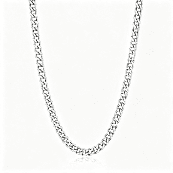 DESIGNICE 3.5/5Mm Cuban Link Chain Necklace for Men, Mens Chain Jewelry Gift | Silver Tone/Black/14K Gold Plated Stainless Steel Necklace Chain, Mens Chain 16-28 Inch