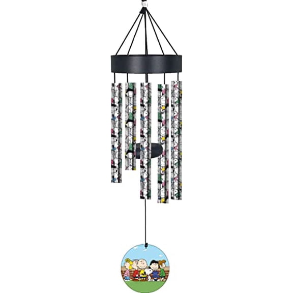 Spoontiques Peanuts Small UV Wind Chime - Garden D√©cor - Decorative Chimes for Yard and Garden Decoration (14378)