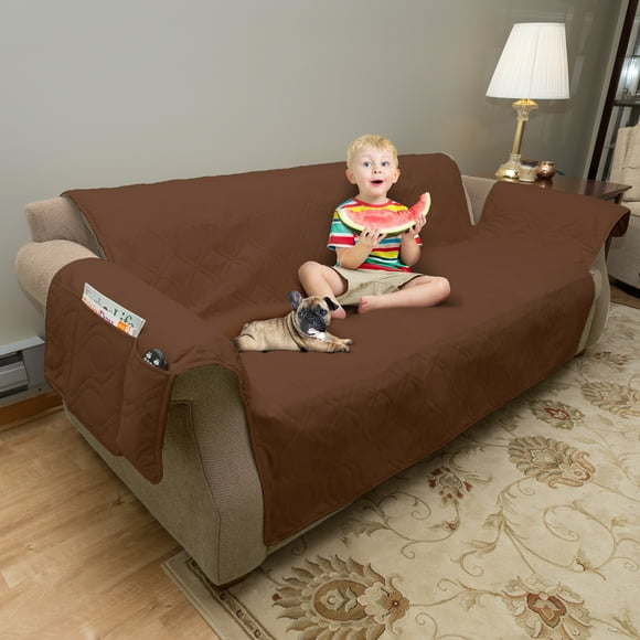 PETMAKER 80-PET5078 Furniture, 100% Waterproof Protector Cover, Couch, Brown