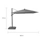 thumbnail image 2 of Naterial Sombrilla con Luz LED Solar para Jardín Rectangular con Brazo Lateral, Modelo Sonora II, 2 of 13