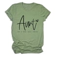 thumbnail image 1 of LUOGENLI T-shirts pour Femme pour Femmes T-shirts pour Femmes Mode Décontractée Lettre Manches Courtes Col Rond T-Shirt Haut T-shirts pour Femmes T-shirts Graphiques T-shirts Pêche Saint-Valentin Vert Pâle TG, 1 of 2