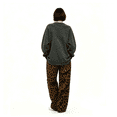thumbnail image 6 of KLHDSF Women's Leopard Print High Waist Wide Leg Pants Drawstring Loose Casual Lounge Trousers Daily Streetwear for Women Spring Fall Leopard Print XXL, 6 of 6