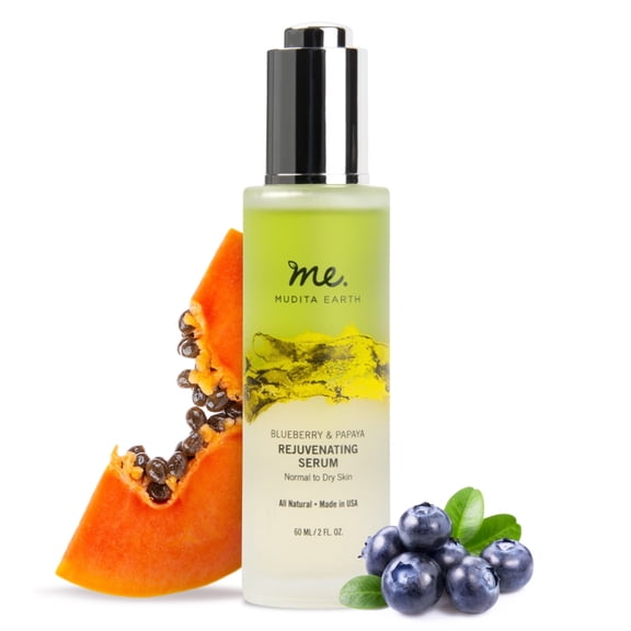 Barrier Repair Serum for Eczema, Dry Patches and Sensitive Skin | Bi-Phase Antioxidant Serum for Glass Skin, Glow and Pore Minimizing | Dermatologist-Tested | 1 fl oz | Mudita Earth