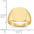thumbnail image 5 of 14K Yellow Gold 15.0X13.5mm Closed Back Men's Signet Ring (Size 9.5) Made In United States rs311, 5 of 5