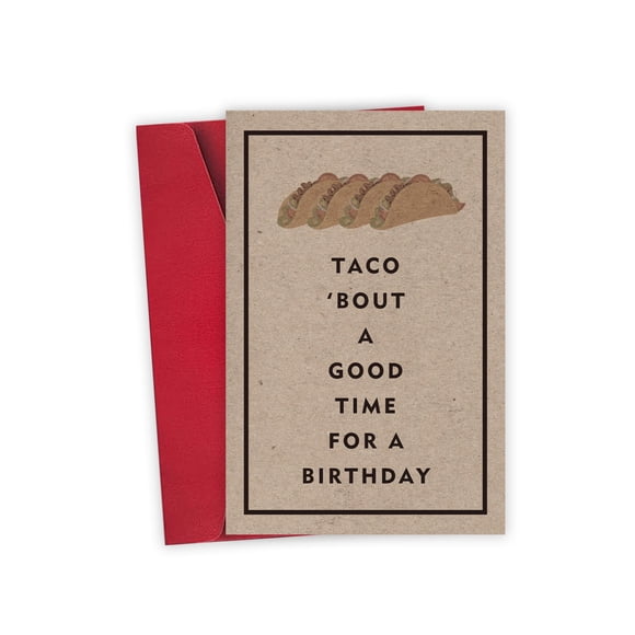 Tarjeta de cumpleaños Detuca Simple Taco for Friend Funny Lover Pun