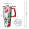 thumbnail image 2 of Christmas Stocking Pattern Tumbler with Handle and Lid,40oz Double Wall Vacuum Insulated Tumbler,Cups Gift for Women and Men, 2 of 7