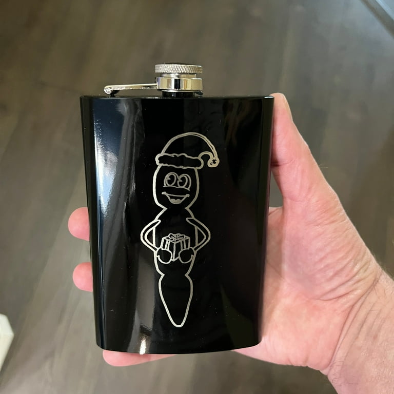 8oz BLACK Howdy Ho Flask 8oz BLACK Howdy Ho Flask