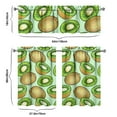 thumbnail image 6 of Kitchen Curtains 36 Inch Short - 3 Panel Set, Kiwi Fruit Cartoon Pattern, Rod Pocket Window Curtain, 100% Polyester for Farmhouse, Cafe, Living Room, Bedroom, Easy Wash, 6 of 6