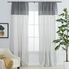 MoDRN Mid-Century Top Border Curtain Panel Pair