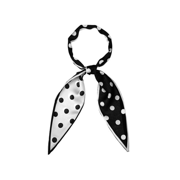 INSPIRE CHIC Bufanda de Cuello de Lunares Chic para Mujeres Negro con Grandes Lunares