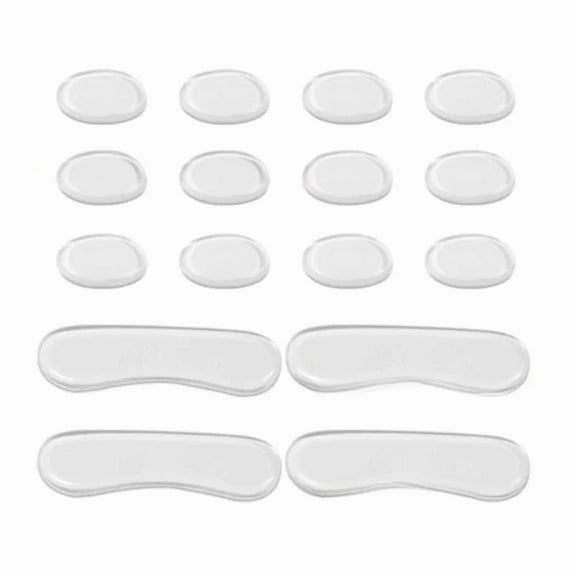 16pcs Drum Dampeners Set,Achieve Clear Drum Tones with Soft Silicone Pads, Ideal for Drums and Cymbals Tone Control,12 * circular Silicone pad 4 * strip Silicone pad,As Shown