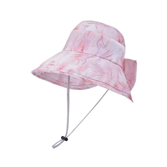 WeikingpFisherman's Hat Wide Brim HatWomen's Spring And Summer Large Brimmed Sunshade Hat Outdoor Travel Covering Fisherman's Hat Fashion Sun Hat Cruise Hats For Women Pink One Size Clearance！