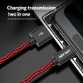 thumbnail image 4 of Cable USB tipo C de 3 A para tabletas Samsung Xiaomi, cable de datos, cable de cargador de teléfono móvil, cable USB C, cable trenzado de nailon de 0,3 m/1 m/1,8 m, 4 of 5