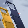 thumbnail image 7 of Rugged Shockproof Samsung Flip 3 Case Hybrid Drop Protection, Rugged Hybrd Protective Hard PC Hinge Protection Lip Raised Phone Cover for Samsung Z Flip 3 5G (2023), Darkblue, 7 of 7