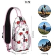 thumbnail image 2 of Cute Ladybird Sling Backpack with Red Polka Dot Cartoon Print, Lightweight Crossbody Daypack Featuring Garden Ladybug Nature Insect Pattern, Anti-theft Travel Bag for Outdoor, Gym, Daily Use, 2 of 6