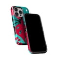 thumbnail image 5 of DesignSkinz Scratch-Resistant Hard Slim Case Compatible with iPhone 16 Pro Max (Compatible with MagSafe) - Red and Teal Tropical Plants, 5 of 9